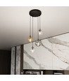 Cosmo 4 Sort Premium Mix pendellampe - Ø14 cm, E14, 230V, uten lyspære
