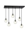 Cosmo 6 Sort/Transparent pendellampe - Ø14 cm, E14, 230V, uten lyskilde