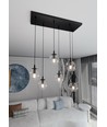 Cosmo 6 Sort/Transparent pendellampe - Ø14 cm, E14, 230V, uten lyskilde