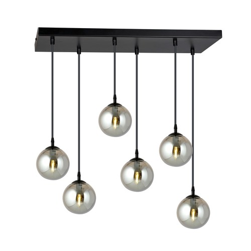 Cosmo 6 Sort/Grafitt pendellampe - Ø14 cm, E14, 230V, uten lyskilde
