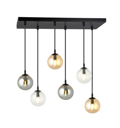 Cosmo 6 Sort MIX1 pendellampe - Ø14 cm, E14, 230V, uten lyskilde