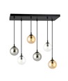 Cosmo 6 Sort MIX1 pendellampe - Ø14 cm, E14, 230V, uten lyskilde