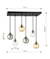 Cosmo 6 Sort MIX1 pendellampe - Ø14 cm, E14, 230V, uten lyskilde