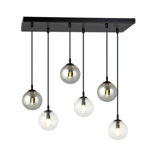Cosmo 6 Sort MIX2 pendellampe - Ø14 cm, E14, 230V, uten lyskilde