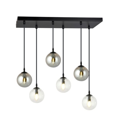 Cosmo 6 Sort MIX2 pendellampe - Ø14 cm, E14, 230V, uten lyskilde