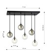Cosmo 6 Sort MIX2 pendellampe - Ø14 cm, E14, 230V, uten lyskilde