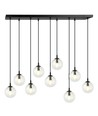 Cosmo 9 Sort/Transparent pendellampe - Ø14 cm, E14, 230V, uten lyskilde