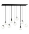 Cosmo 9 Sort/Transparent pendellampe - Ø14 cm, E14, 230V, uten lyskilde