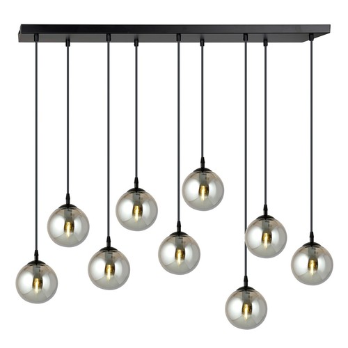 Cosmo 9 Sort/Grafitt pendellampe - Ø14 cm, E14, 230V, uten lyskilde