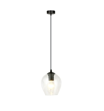 Istar 1 Svart/Transparent pendellampe - Ø14 cm, E27, 230V, uten lyskilde