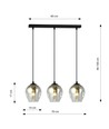 Istar 3 Sort/Grafit pendellampe - Ø14 cm, E27, 230V, uten lyskilde.