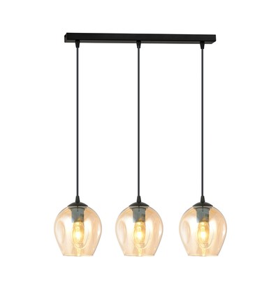 Istar 3 Sort/Rav pendellampe - Ø14 cm, E27, 230V, uten lyskilde