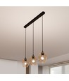 Istar 3 Sort/Rav pendellampe - Ø14 cm, E27, 230V, uten lyskilde