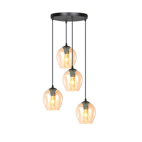 Istar 4 Sort Premium Rav pendellampe - Ø14 cm, E27, 230V, uten lyskilde.