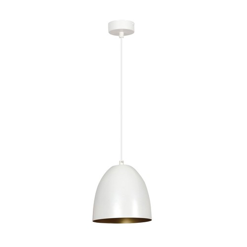 Lenox 1 Hvit / Gull pendellampe - E27, 230V, uten lyskilde