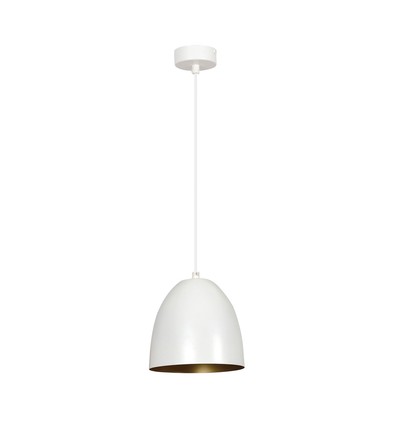 Lenox 1 Hvit / Gull pendellampe - E27, 230V, uten lyskilde