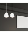 Lenox 2 Hvit / Gull pendellampe - E27, 230V, uten lyskilde