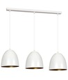 Lenox 3 Hvit / Gull pendellampe - E27, 230V, uten lyskilde