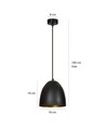 Lenox 1 Sort / Gull pendellampe - E27, 230V, uten lyskilde
