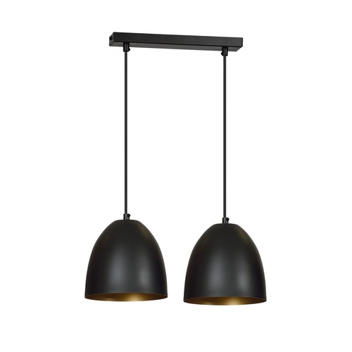 Lenox 2 Sort / Gull pendellampe - E27, 230V, uten lyskilde.