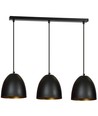 Lenox 3 Sort / Gull pendellampe - E27, 230V, uten lyskilde