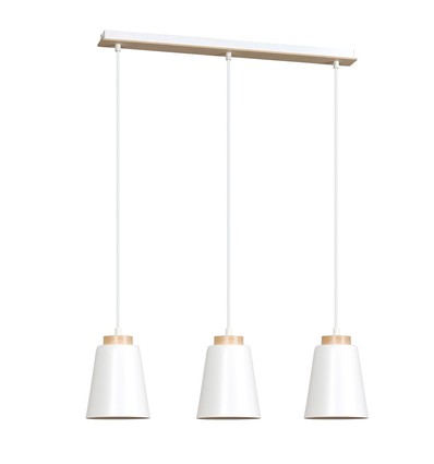 Bolero 3 Hvit pendellampe - E27, 230V, uten lyskilde