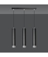 Kibo 3 Sort/Krom pendellampe - GU10, 230V, uten lyspære