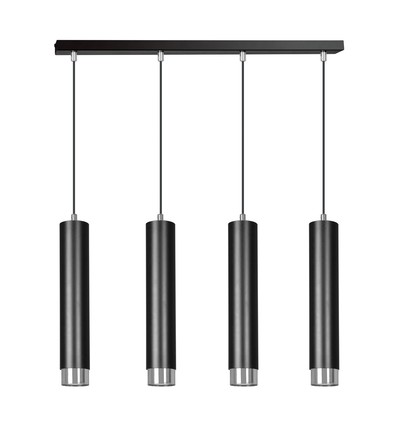 Kibo 4 Sort/Krom pendellampe - GU10, 230V, uten lyskilde