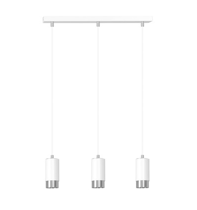 Fumiko 3 Hvit/Krom pendellampe - GU10, 230V, uten lyskilde