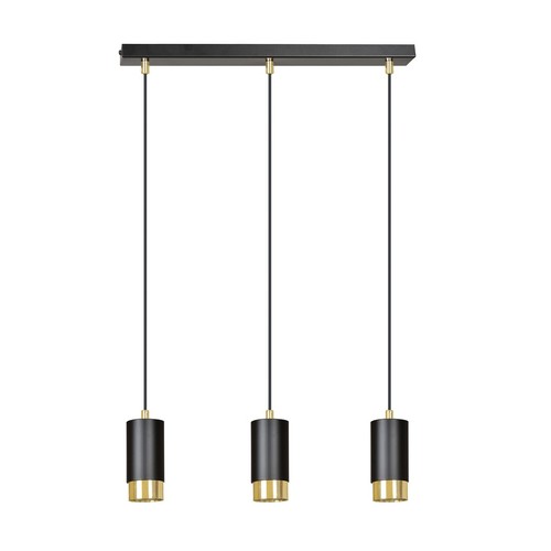 Fumiko 3 Sort/Gull pendellampe - GU10, 230V, uten lyskilde