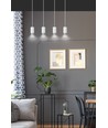Fumiko 4 Hvit/Krom pendellampe - GU10, 230V, uten lyskilde