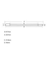 LEDlife T5-51.7, Double ended - 7,5W LED-rør, 51,7 cm, 230V direkte/ombygging, input i begge ender