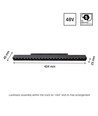 15W 48V SHIFT skinnespot til magnetskinne - 102lm/W, 48V, 5 års garanti, aluminium