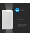 GU10 vegglampe med opp/ned lys - IP44 utendørs, hvit, aluminium, uten lyskilde