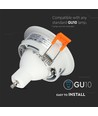 GU10-pære - rund, hvit