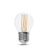6W LED Kulltråd Pære - Klart Glass, 6400K, E27, 130lm/Watt
