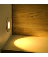 3W Ø7,5cm rund LED innbyggingsspot til trapper - 270lm, 4000K, hvit, hull: Ø6,2 cm