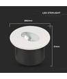 3W Trappebelysning - LED, 4000K, rund