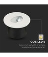 3W Ø7,5cm rund LED innbyggingsspot til trapper - 270lm, 4000K, hvit, hull: Ø6,2 cm