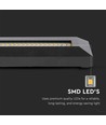 3W Trappebelysning - LED, 3000K, Sort hus, Rektangel.