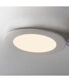 6W Ø12cm LED innbygningspanel - Hull: Ø11 cm, Mål: Ø12 cm, hvit kant, inkl. lyskilde
