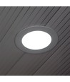 12W Ø17cm LED innfellingspanel - 4000K, Hull: Ø15,5 cm, Mål: Ø17 cm, hvit kant, flicker free