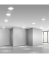 3W Innfelt Panel Rund - Bakbelyst, 6500K
