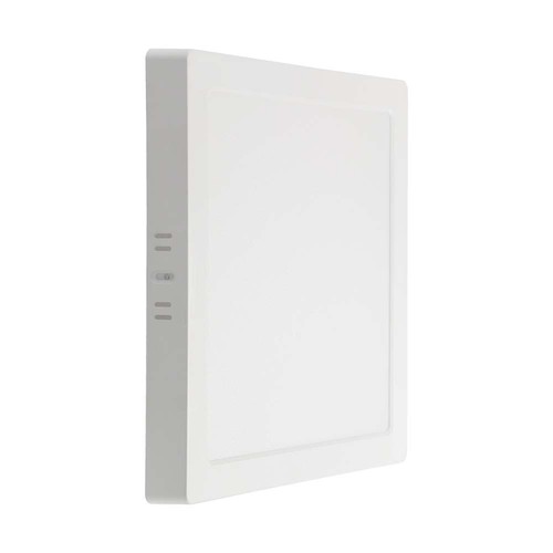 24W Panel - Bakbelyst Påbygg, 6500K, Firkantet