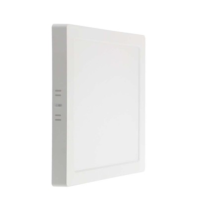 24W Panel - Bakbelyst Påbygg, 6500K, Firkantet