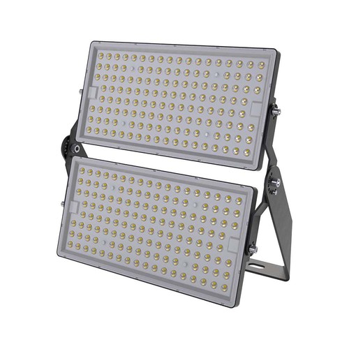 500W LED lyskaster - Super High Power, 1m kabel, 6500K, sort hus, IP65, 135lm/W