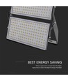 500W LED lyskaster - Super High Power, 1m kabel, 6500K, sort hus, IP65, 135lm/W