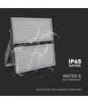 500W LED lyskaster - Super High Power, 1m kabel, 6500K, sort hus, IP65, 135lm/W