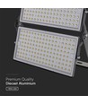 500W LED lyskaster - Super High Power, 1m kabel, 6500K, sort hus, IP65, 135lm/W