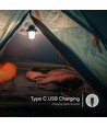 3W + 5W - Flamme Arbeids-Camping Oppladbar Lampe, Dimbar, IP44